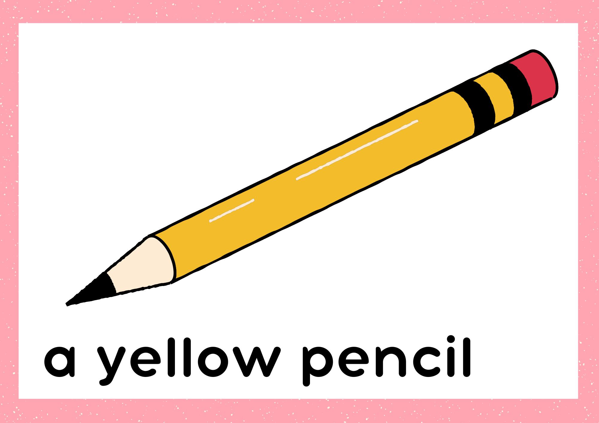 a yellow pencil